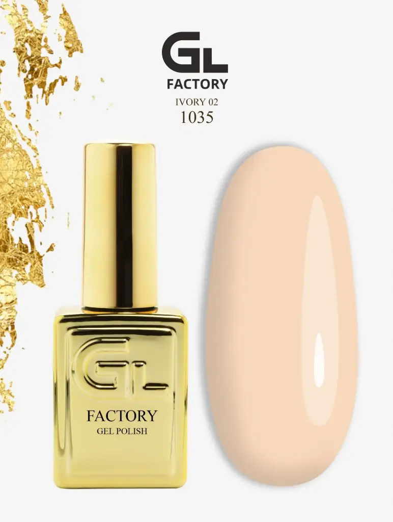 GL 1035 GOLD Gel Polish Ivory 02 15g TPO FREE
