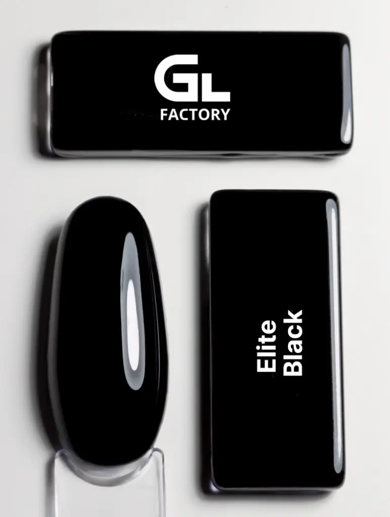 GL 1048 BLACK Gel Polish Elite Black 15g TPO FREE