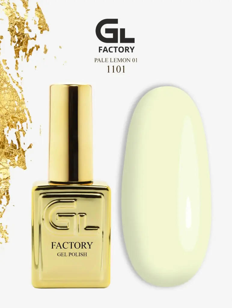 GL 1101 GOLD Gel Polish Pale Lemon 01 15g TPO FREE