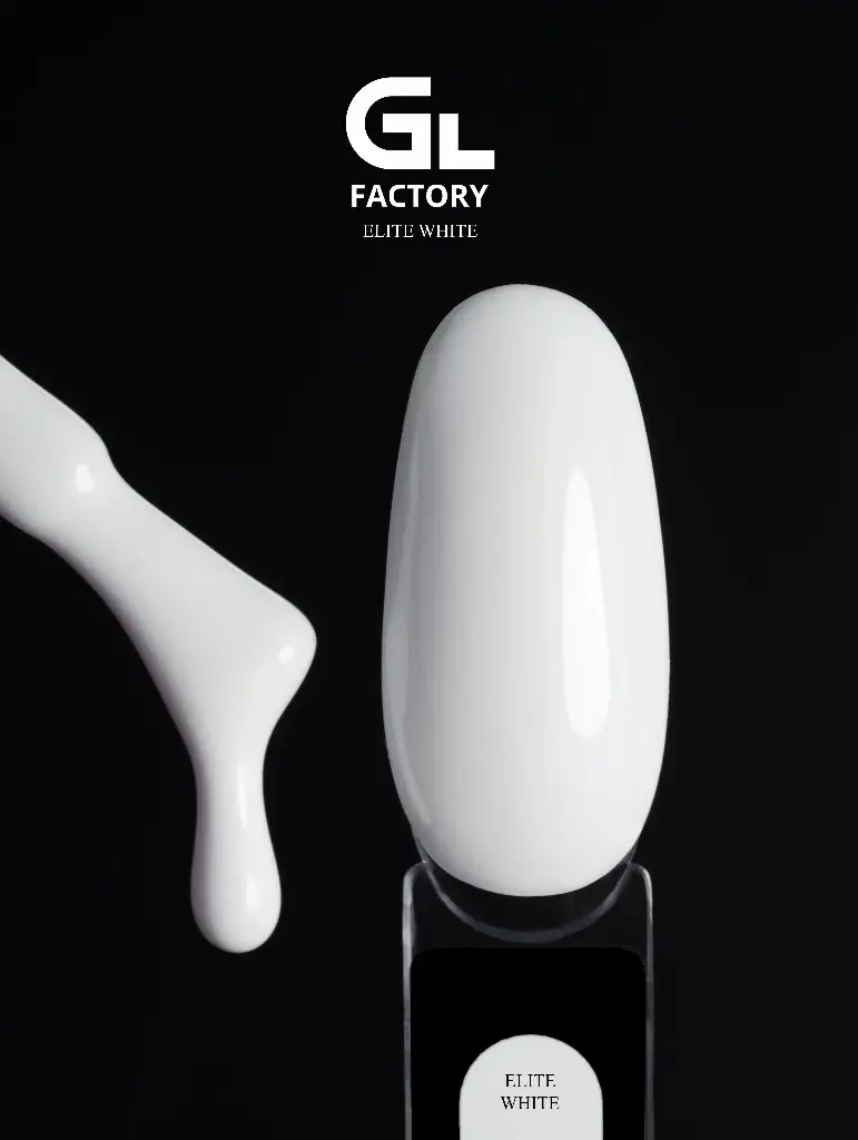 GL 1107 BLACK Gel Polish Elite White 15g TPO FREE