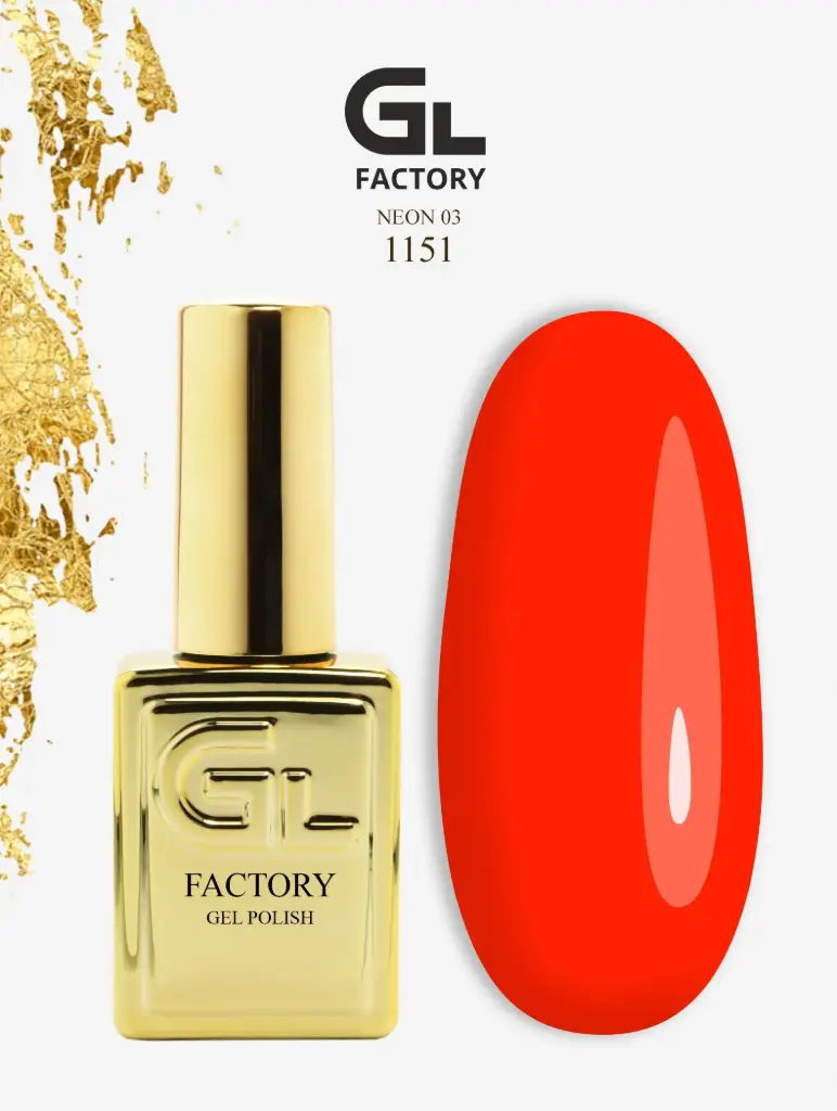GL 1151 GOLD Gel Polish Neon 03 15g TPO FREE