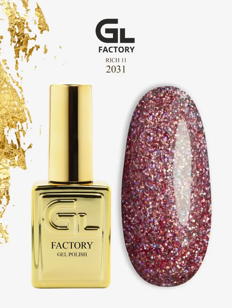 GL 2031 GOLD Gel Polish Rich 11 15g TPO FREE