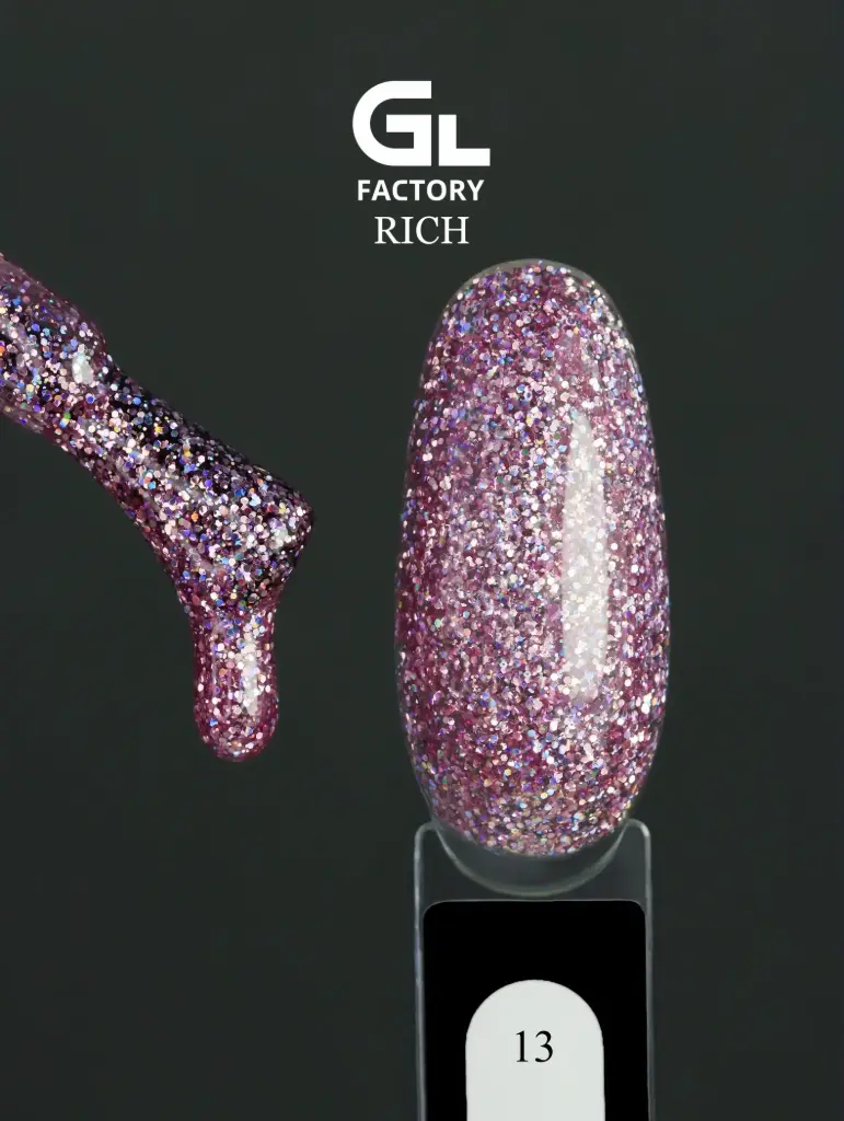 GL 2033 BLACK Gel Polish Rich 13 15g TPO FREE