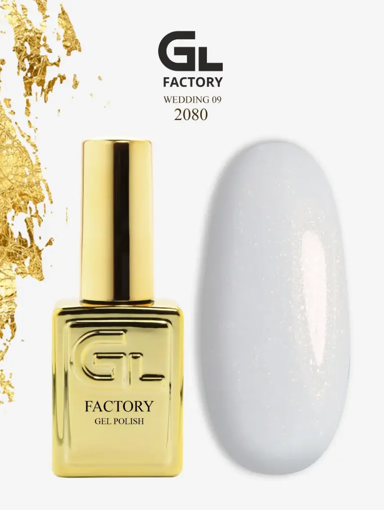 GL 2080 GOLD Gel Polish Wedding 09 15g TPO FREE
