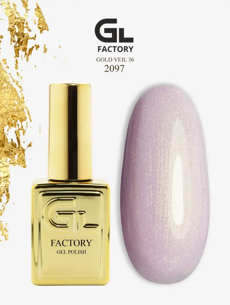GL 2097 GOLD Gel Polish Gold Veil 36 15g TPO FREE