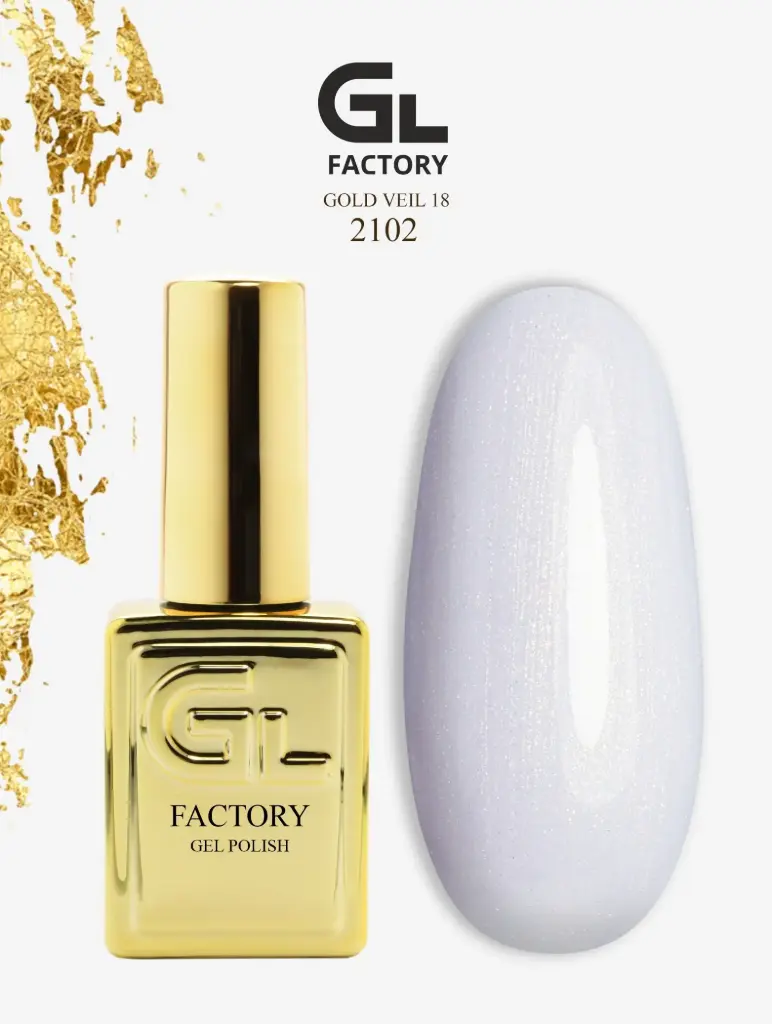 GL 2102 GOLD Gel Polish Gold Veil 18 15g TPO FREE