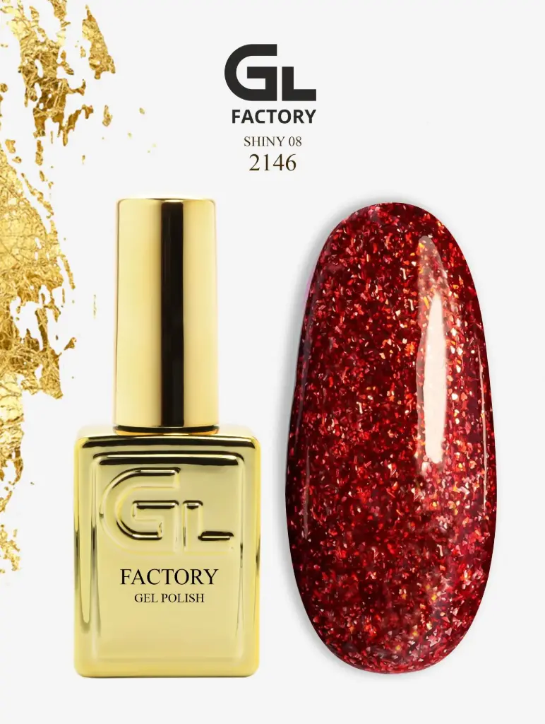 GL 2146 GOLD Gel Polish Shiny 08 15g TPO FREE