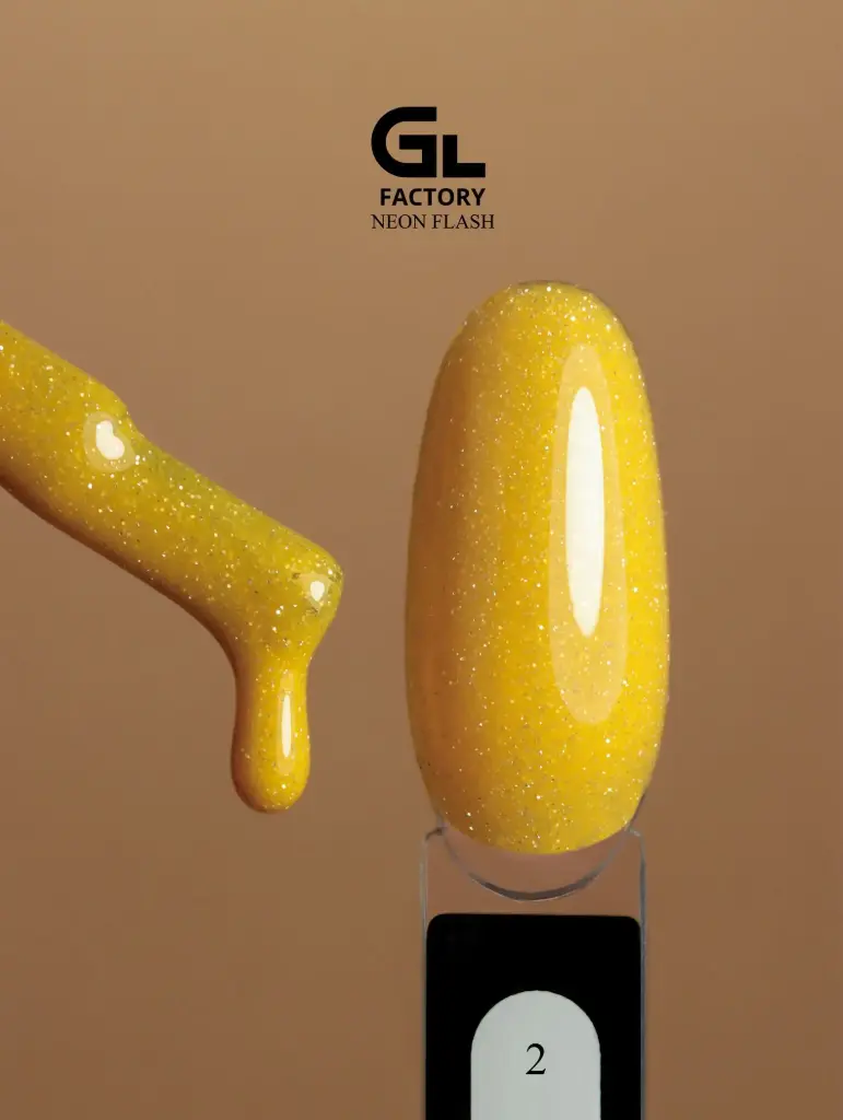 GL 2151 BLACK Gel Polish Neon Flash 02 15g TPO FREE