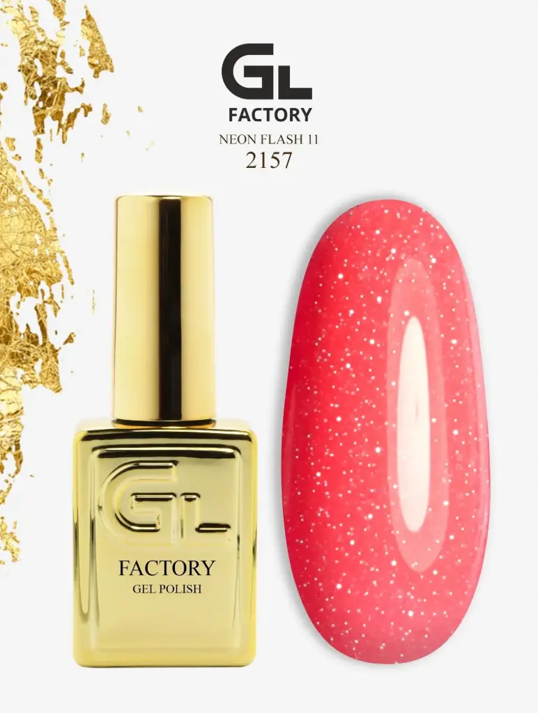 GL 2157 GOLD Gel Polish Neon Flash 11 15g TPO FREE