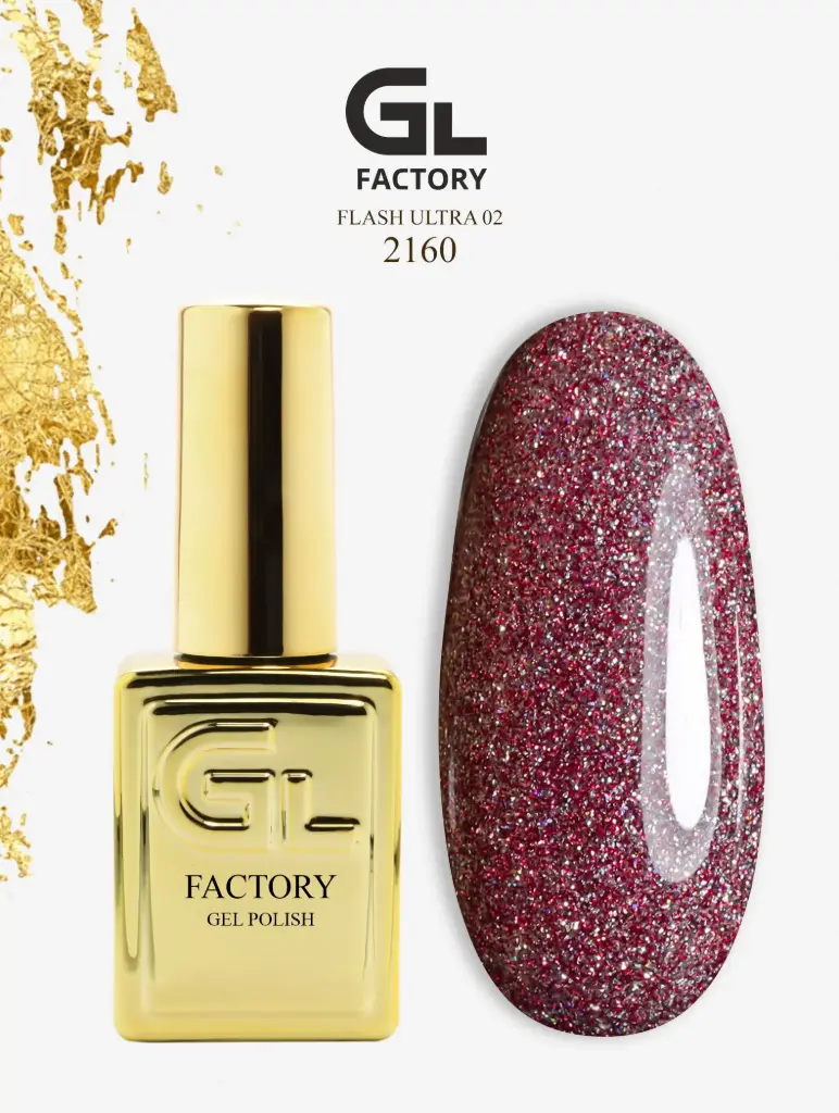 GL 2160 GOLD Gel Polish Flash Ultra 02 15g TPO FREE