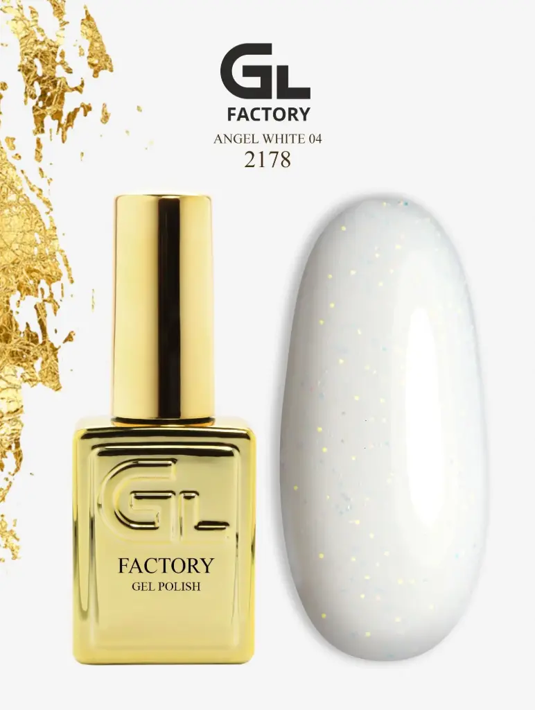 GL 2178 GOLD Gel Polish Angel White 04 15g TPO FREE