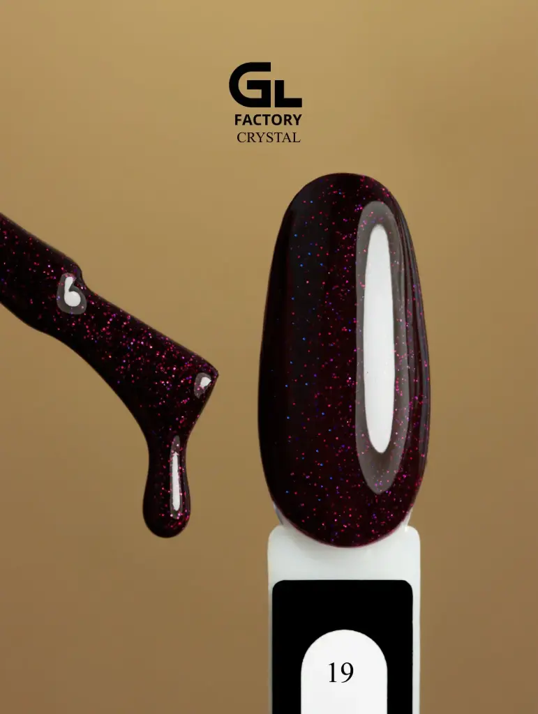 GL 2186 BLACK Gel Polish Crystal 19 15g TPO FREE