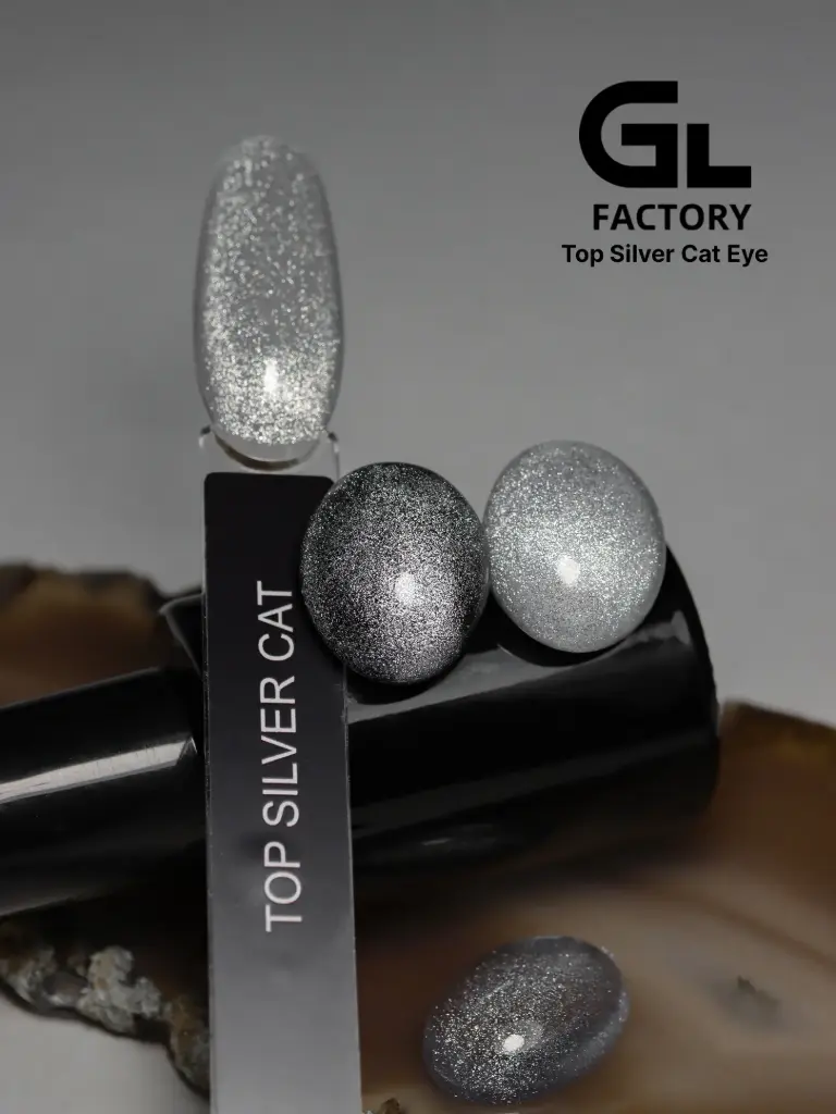 GL 3111 BLACK Top Silver Cat Eye 15g TPO HEMA FREE